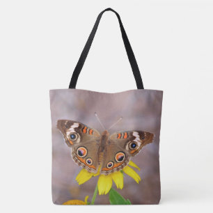 Bolsa Tote Bela borboleta na Flor Amarela