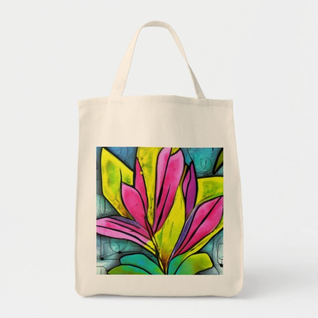 Bolsa Tote Bela Coleção de Plantas (Frente)