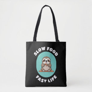 Bolsa Tote Bela comendo Kawaii Sloth
