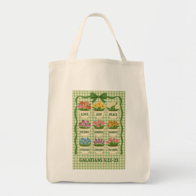 Bolsa Tote Bela Fruta da Camisa das Copas do Espírito (Frente)