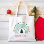 Bolsa Tote Bela oferta de arco-íris de Natal<br><div class="desc">Os professores do arco-íris de Natal estão sempre na lista legal de presentes bonitos.</div>