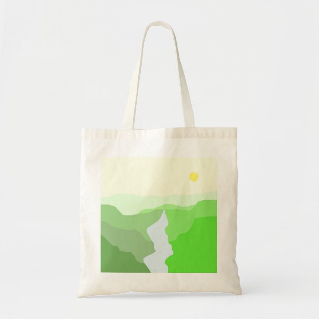 Bolsa Tote bela pintura paisagística (Frente)
