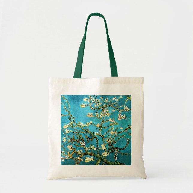 Bolsa Tote Belas artes de florescência da árvore de amêndoa (Frente)
