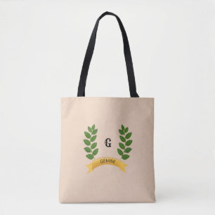 Bolsa Tote Belas Folhas Verdes Personalizadas