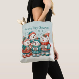 Bolsa Tote Belas Ursos Polares Bonitas Têm um Natal Muito Bea