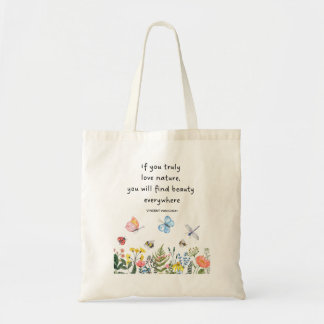Bolsa Tote Beleza em qualquer lugar A Natureza cita Van Gogh