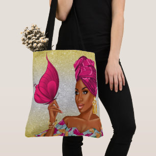 Bolsa Tote Beleza Espiritual Afro-Americana - Veja De Trás...