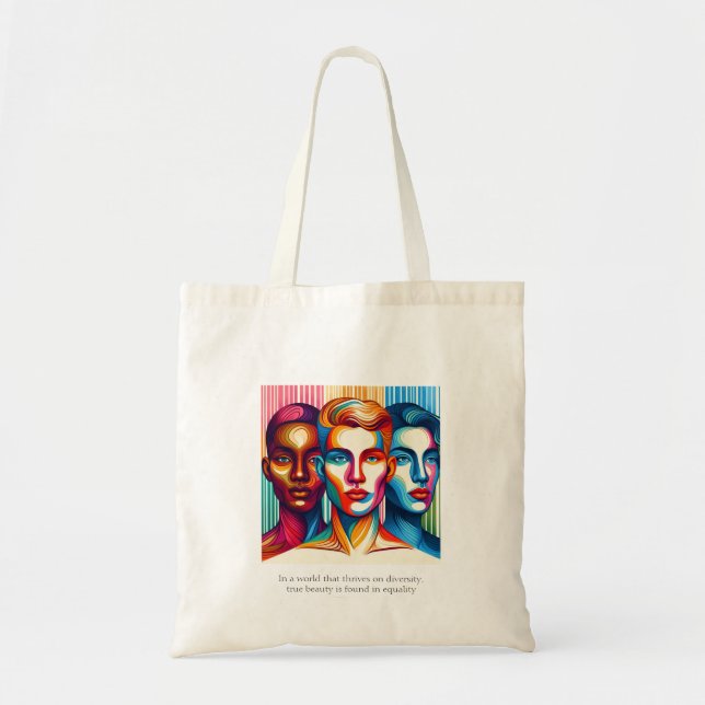 Bolsa Tote Beleza na igualdade 3 faces (Frente)