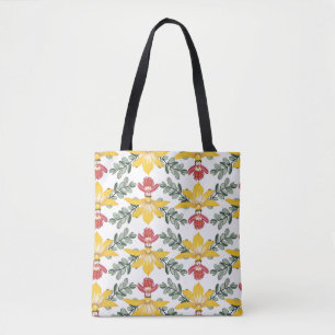 Bolsa Tote Beleza Orquídea: Elegância Floral do Padrão.