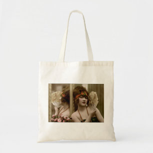 Bolsa Tote Beleza vitoriana com fã e reflexão