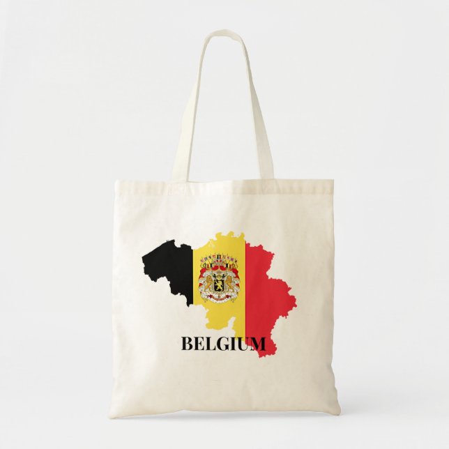 Bolsa Tote Bélgica Silhouette, bandeira (Frente)