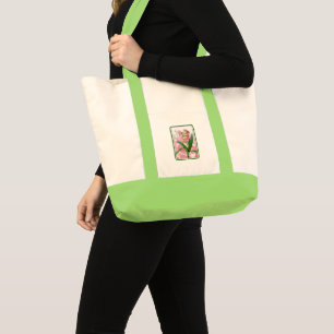 Bolsa Tote Belíssimo Amaryllis Temático Floral