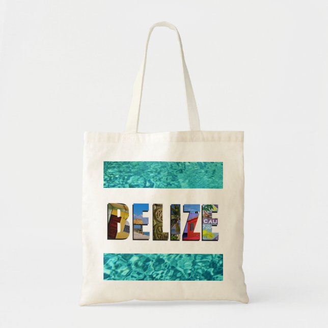 Bolsa Tote Belize Tropical Beach Blue Ocean FoViagem (Frente)