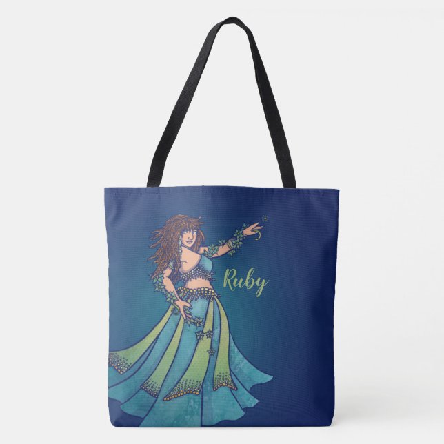 Bolsa Tote Belly Dancer Ruby Teal (Frente)
