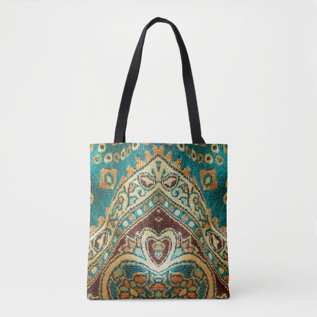 Bolsa Tote Belo, árabe, árabe, árabe, tecido arábico (Frente)