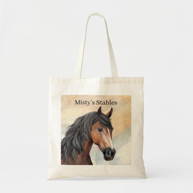 Bolsa Tote Belo Cavalo de Baía com Blaze (Frente)