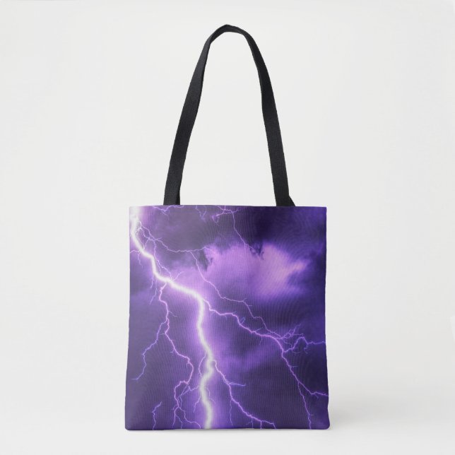 Bolsa Tote belo céu, trovão (Frente)