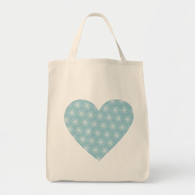 Bolsa Tote Belo Coração Azul (Frente)