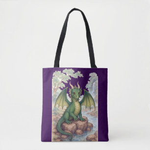 Bolsa Tote Belo dragão verde