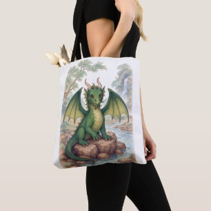 Bolsa Tote Belo dragão verde