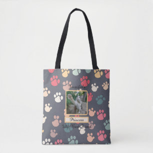 Bolsa Tote Belo e colorido pata grande imprime meu melhor ami