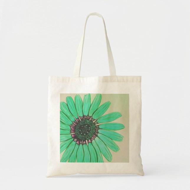 Bolsa Tote Belo esboço manual de Flor Tote Bag (Frente)