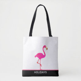 Bolsa Tote Belo Flamingo em Preto e Branco