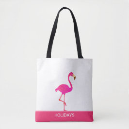Bolsa Tote Belo Flamingo em Rosa e Branco