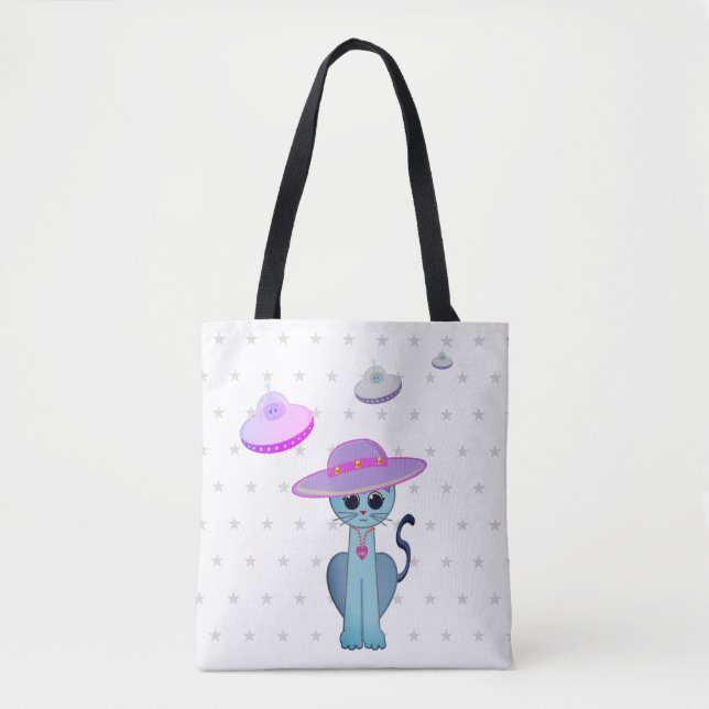 Bolsa Tote Belo Gato em um Chapéu (Frente)