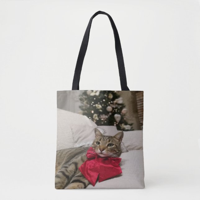 Bolsa Tote Belo Gato Preto e Branco (Frente)