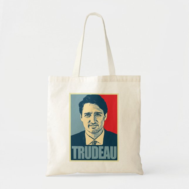 Bolsa Tote Belo Modelo Justin Políticos Trudeau Oferece M (Frente)