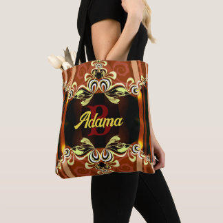 Bolsa Tote Belo nome personalizado de terra florescente