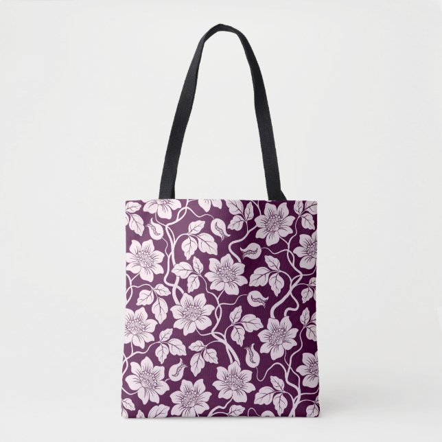 Bolsa Tote Belo Padrão Floral (Frente)