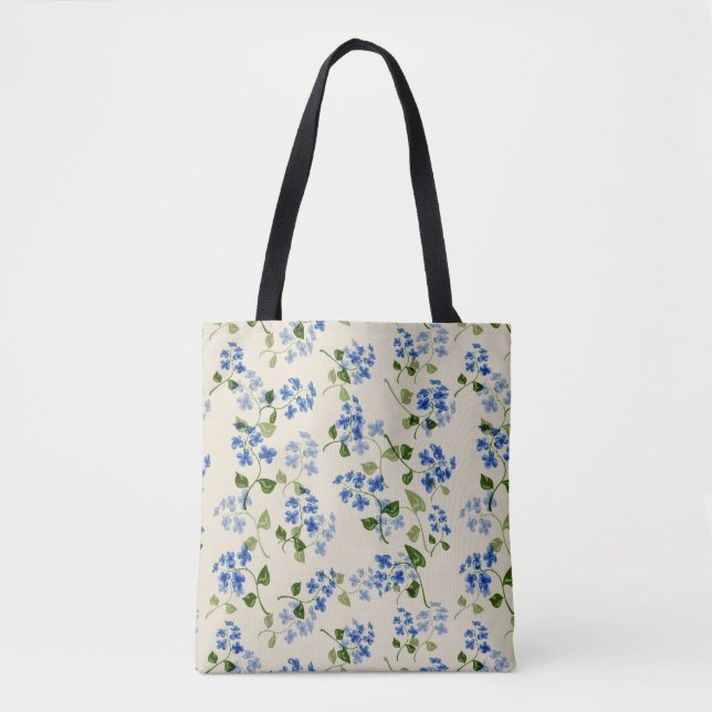 Bolsa Tote Belo padrão floral sem costura (Frente)