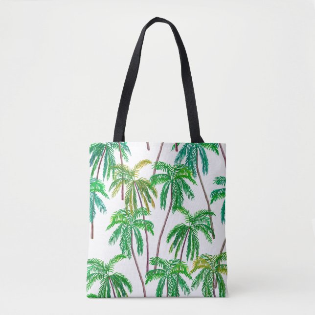 Bolsa Tote Belo padrão floral sem costura acrílico w (Frente)