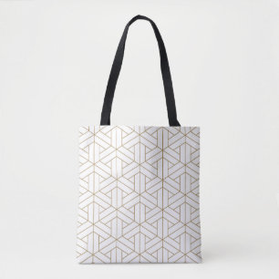 Bolsa Tote Belo padrão sem costura japanês shoji kumiko, 