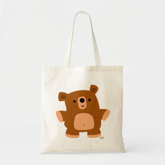 Bolsa Tote Belo Saco do Urso de Cartoon (Frente)