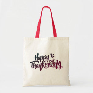 Bolsa Tote Belo texto tipografia para Ação de Graças