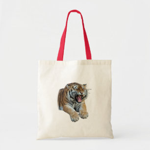 Bolsa Tote Belo Tigre de Bengala Rosto e Dentes Foto