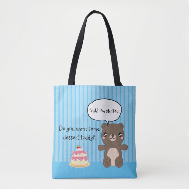 Bolsa Tote Belo Urso De Teddy Crianças Engraçadas Piadas (Frente)
