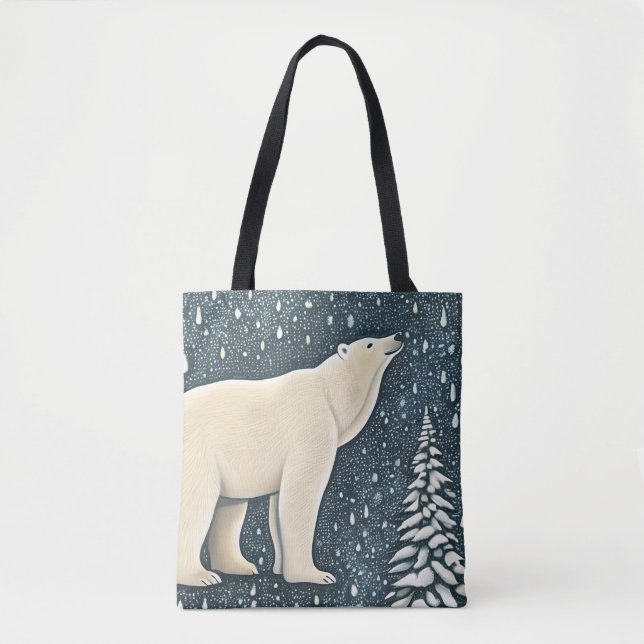 Bolsa Tote Belo Urso Polar Ártico (Frente)
