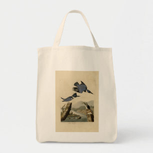 Bolsa Tote Belted Kingfisher das Aves da América de Audubon