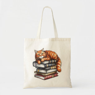Bolsa Tote Bem lido, gato de mesa; presentes de verme livro