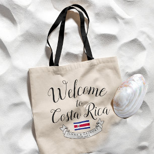 Bolsa Tote Bem-vindo à Costa Rica Personalização de Casamen