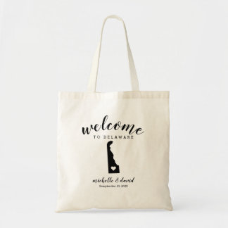 Bolsa Tote Bem-vindo a Delaware | Casamento Estadual Silhouet