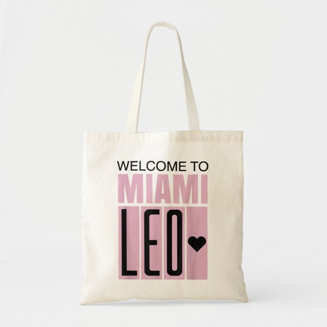 Bolsa Tote Bem-vindo a Miami Leo 10 - GOAT (Frente)