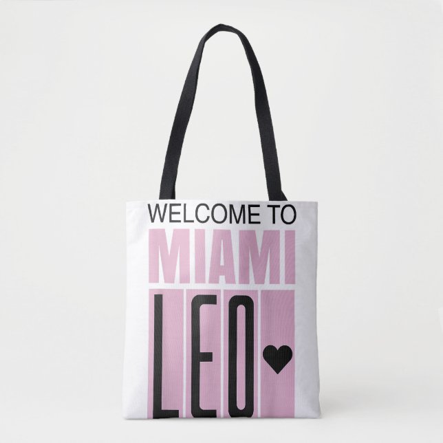 Bolsa Tote Bem-vindo a Miami Leo 10 - GOAT (Frente)