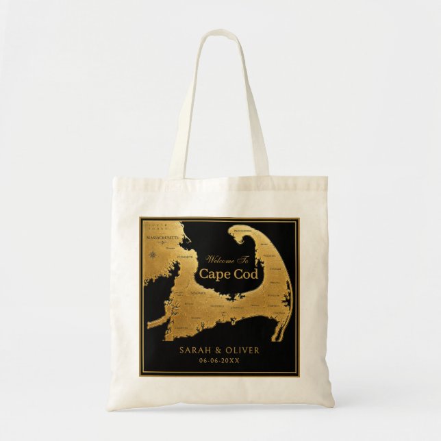 Bolsa Tote Bem-vindo a um Casamento Elegante em Cape Cod (Frente)