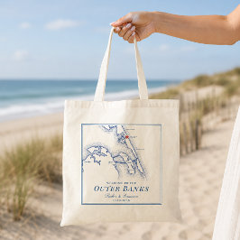 Bolsa Tote Bem-vindo ao Favor de Casamento Outer Banks