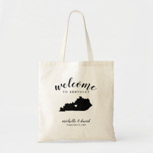 Bolsa Tote Bem-vindo ao Kentucky  Casamento Estadual Silhouet